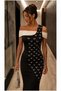 Women's Elegant Evening Dress with Boat Neck · Color: Black · Size: S BX - 3