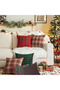 Christmas Throw Pillow Covers, 2PCS Red Green Tartan Snowflake Cushion Covers, Soft Linen Square Pillowcases, Decorative Pillow Covers for Sofa, Bed, Living Room, Christmas Home Decor - 3