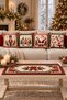 4-Piece Christmas Decorative Throw Pillow Cover and Runner Set Santa Claus Reindeer & Tree Christmas Printed Decorative Throw Pillow 2027 New Year Decoration 4-Piece Set Double-Sided Printing - 2