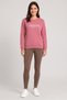 Women Relax Fit Long Sleeve Outdoor Sweatshirt, Dusty Pink - 2