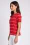 Women Sportswear Fit Short Sleeve Outdoor T-Shirt, Red - 3