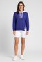 Women Sportswear Fit Long Sleeve Outdoor Hoodie, Blue - 2