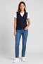 Women V-Neck Sleeveless Knitted Cardigan, Midnight Navy - 2