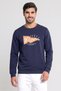 Men Sportswear Fit Long Sleeve Outdoor Sweatshirt, Navy Blue