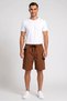 Men Sportswear Fit 7 Inseam Outdoor Shorts, Brown - 2