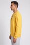 Men Sportswear Fit Long Sleeve Outdoor Sweatshirt, Yellow - 3