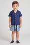 Toddlers Boy 3 Pcs Stripe Shirt And Shorts With Hat Set, Multicolor