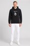 Men Sportswear Fit Long Sleeve Outdoor Hoodie, Black - 2