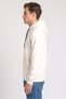 Men Solid Long Sleeve Hoodie, Off White - 3