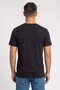 Men Crew Neck Short Sleeve Brand Logo T-Shirt, Black - 4