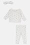Toddlers Girl 3 Pcs Allover Print Shirt And Pants With Headband Set, Multicolor - 3