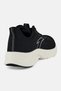 Women Lace Up Running Shoes, Black - 3