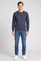 Men Round Neck Knitted Sweater, Midnight Blue - 2