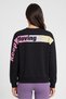 Women Sportswear Fit Long Sleeve Outdoor Sweatshirt, Black - 4