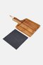 Acacia Wood and Slate Serving Board, Multicolor - 2