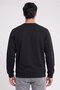 Men Crew Neck Embroidered Logo Long Sleeve Sweatshirt, Black - 4
