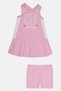 Kids Girl 2 Pcs Graphic Print Dress And Shorts Set, Pink - 2