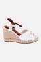 Women Celine Adjustable Buckle Closure Sandals, White - 4