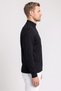 Men High Neck Long Sleeve Knitted Full Zip Sweater, Navy - 3