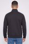 Jeans Men High Neck Embroidered Logo Long Sleeve Full Zip Sweatshirt, Black - 4