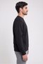 Men Crew Neck Embroidered Logo Long Sleeve Sweatshirt, Black - 3