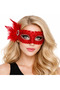 Red Stone Venetian Party Mask – Feathered and Sequined - 2