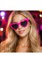 Fuchsia Pink Retro Glasses – 80S 90S Style Party Glasses - 3