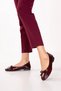 Genuine Daily Classic Bowknot Ballerinas In.740 Burgundy Honeycomb - 4