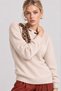 Scarf Detailed Oversize Knitwear Sweater Lkr0001 Stone - 2