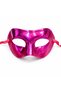 Metallic shiny party mask pink color 16x7 cm