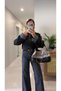 Sodet Dark Smoked Buttoned Cardigan with Sleeve Detail - 5