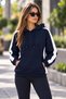 Women's Striped Detail Hooded Sweatshirt