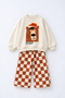 Boy's 3-Thread Non-Padded Oversize Checkerboard Detailed Suit - 2
