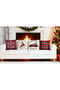 Christmas Pillow Covers 18x18 Set of 4 Red Green Xmas Decorative Throw Pillows Christmas Tree Deer Santa Pillow Cases Home Outdoor Sofa Couch Cushion Covers for Christmas Decorations - 8