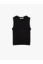 Crew Neck Sleeveless Knitwear Sweater - 3