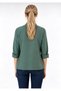 Women's Dark Green Long Sleeve Slim Shirt. - 7