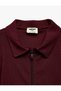 Slim Fit Cotton Camisole Collared Long Sleeve Zipper T-Shirt - 5