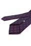 Burgundy Navy Blue Motif Patterned Classic Tie with Handkerchief Kk14080 - 3