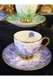 Porcelain Colored Coffee Cup Set for 6 People, 1St Class, 90 ml - 4