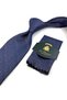 Navy Blue Brown Herringbone Classic Tie with Handkerchief Kk14109 - 2