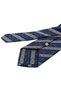 Navy Blue Beige Herringbone Pattern Classic Tie with Handkerchief Kk14156 - 7