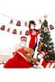 Merry Christmas Banners, Pine Shaped Christmas Burlap Banners,Christmas Banners Flags Outdoor Indoor Vintage Hanging Decorations, for Christmas Party Wall Tree and Fireplace - 5