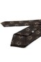 Brown Motif Pattern Classic Tie with Handkerchief Kk14075 - 3
