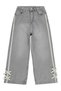 Bowknot Detailed Pants Jeans for 10-13 Years Old - Gray