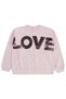 Love Printed Sweatshirt for Ages 10-13 - Pink