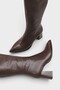 Lyda Pointed Toe Thick Heeled Half Zipper Stylish Women's Boots - 5
