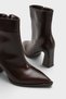 Nelle Pointed Toe Thick Heeled Side Zipper Stylish Women's Boots - 2