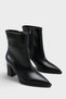 Nelle Pointed Toe Thick Heeled Side Zipper Stylish Women's Boots