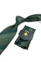 Green Line Pattern Classic Tie with Handkerchief Kk14092 - 2
