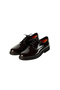 100% Leather Flat Lace-Up Eva Sole Classic Patent Leather Shoes